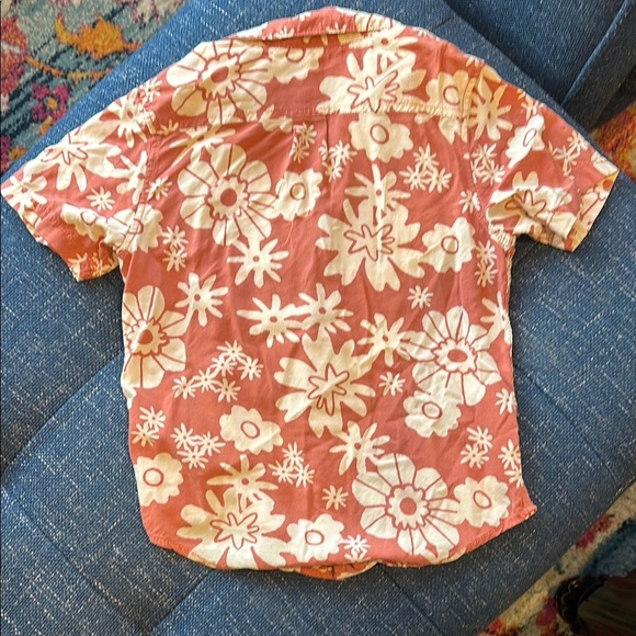 Floral Kids Shirt in Coral and White - Picture 3 of 3